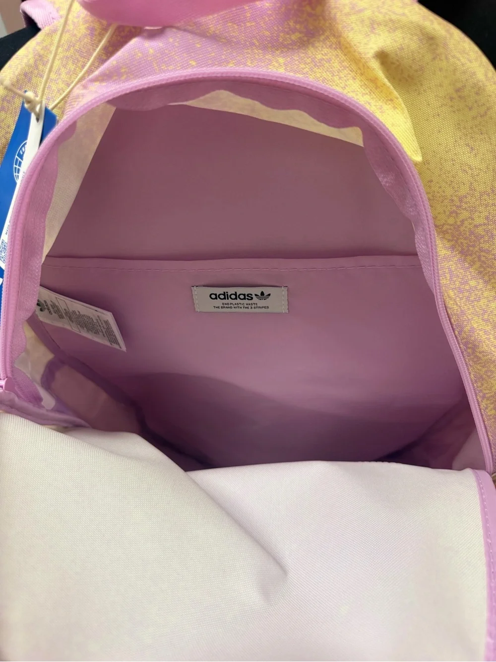 NWT Adidas Pastel Pink and Yellow Ombre Backpack